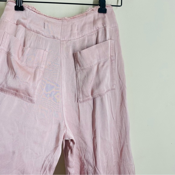 Raquel Allegra Silk Satin Cami Wide Leg Trouser Set Dusty Rose size XS - Picture 6 of 15